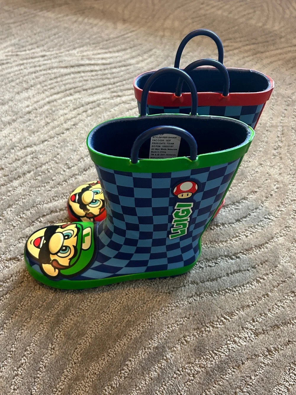 Super Mario - Mario & Luigi Kids Rain Boots